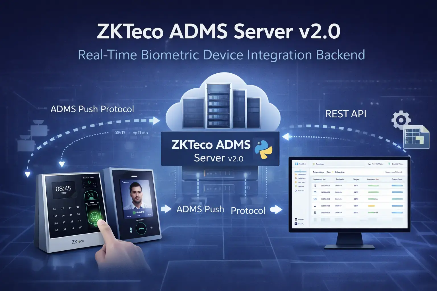 ZKTeco ADMS Server v2.0 screenshot